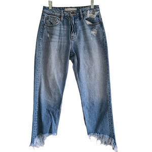 HIDDEN JEANS Distressed‎ Ankle Crop Frayed Raw Jeans HD1104M-M Women's 25